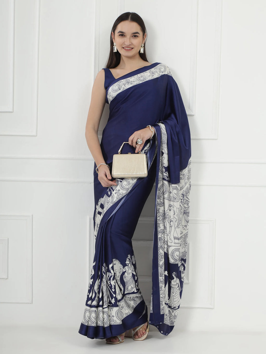 Kalamkari Darbar - Royal Blue