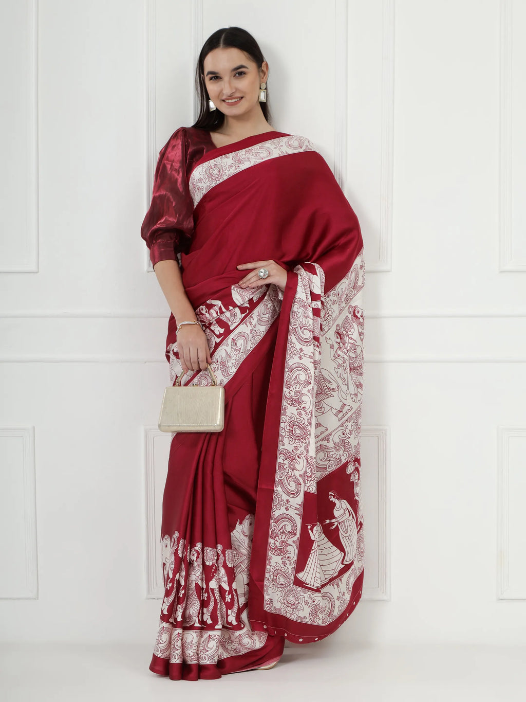 Kalamkari Darbar - Maroon