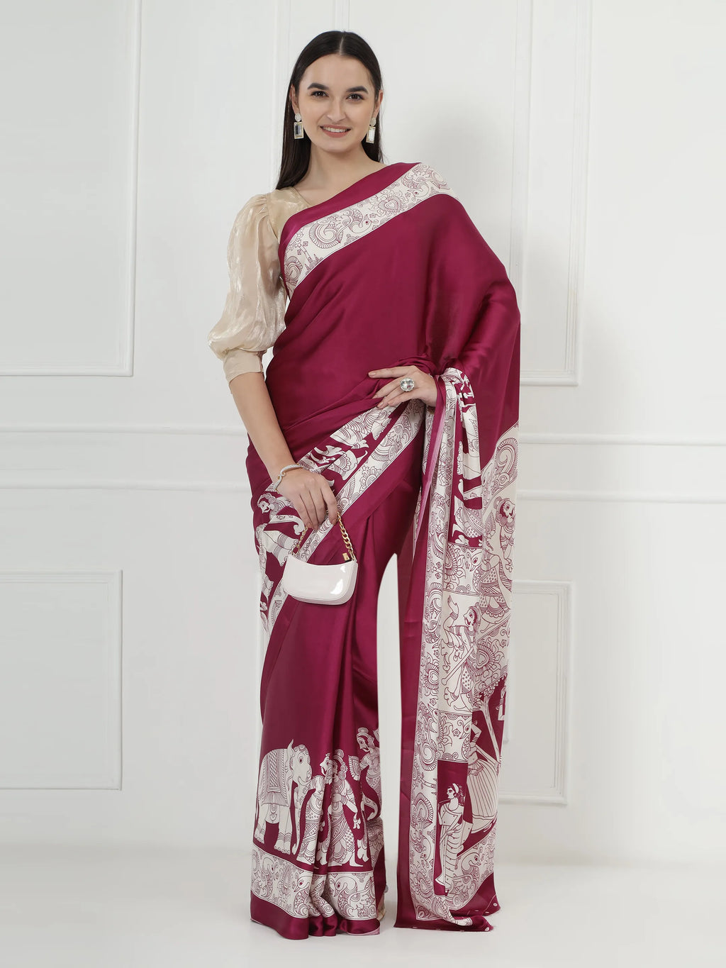 Kalamkari Darbar - Magenta