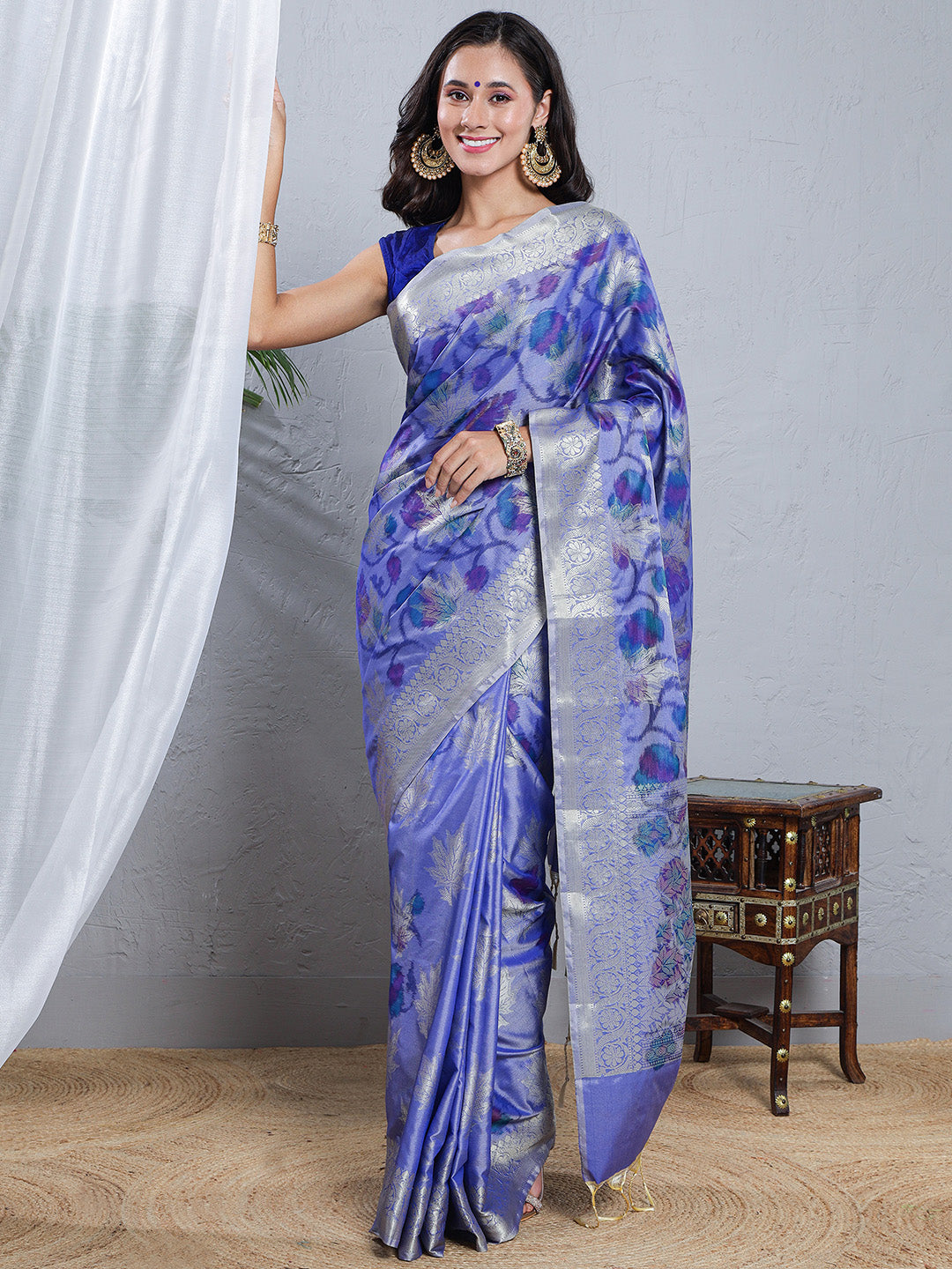 Banarasi Woven Silk Saree - Orchid