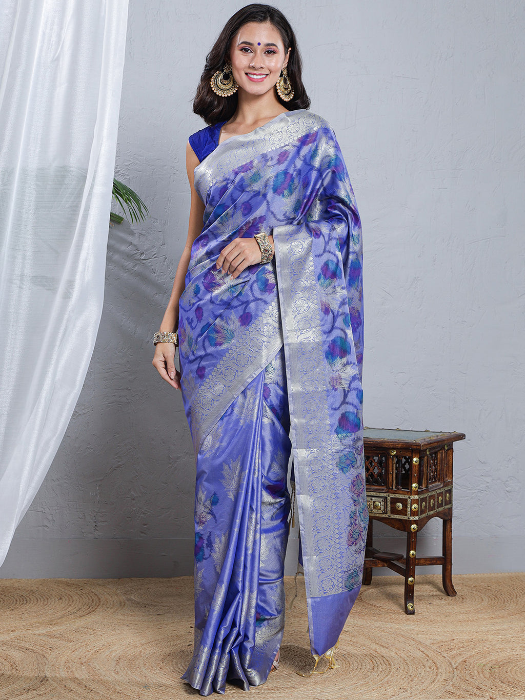 Banarasi Woven Silk Saree - Orchid