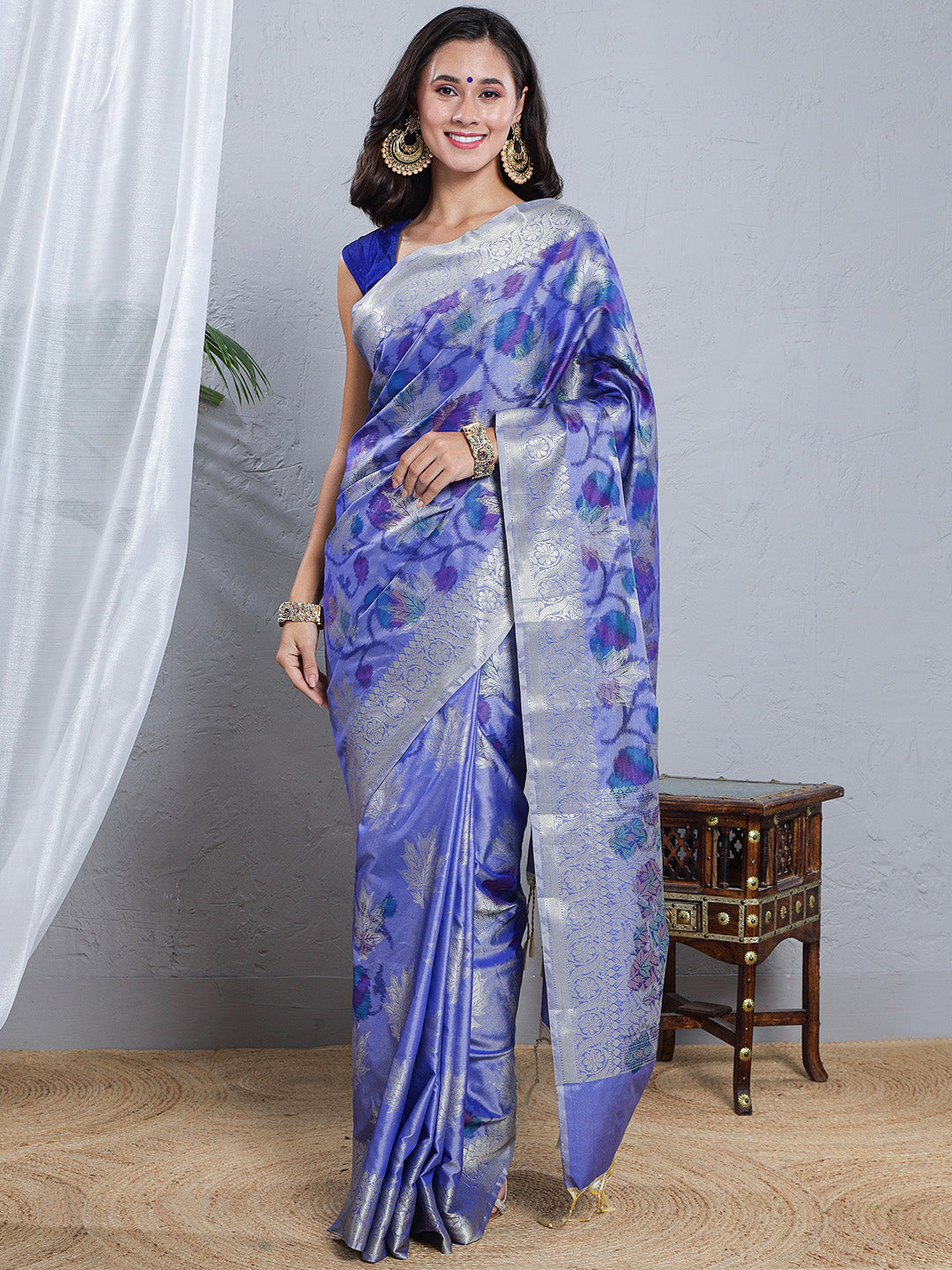 Banarasi Woven Silk Saree - Orchid