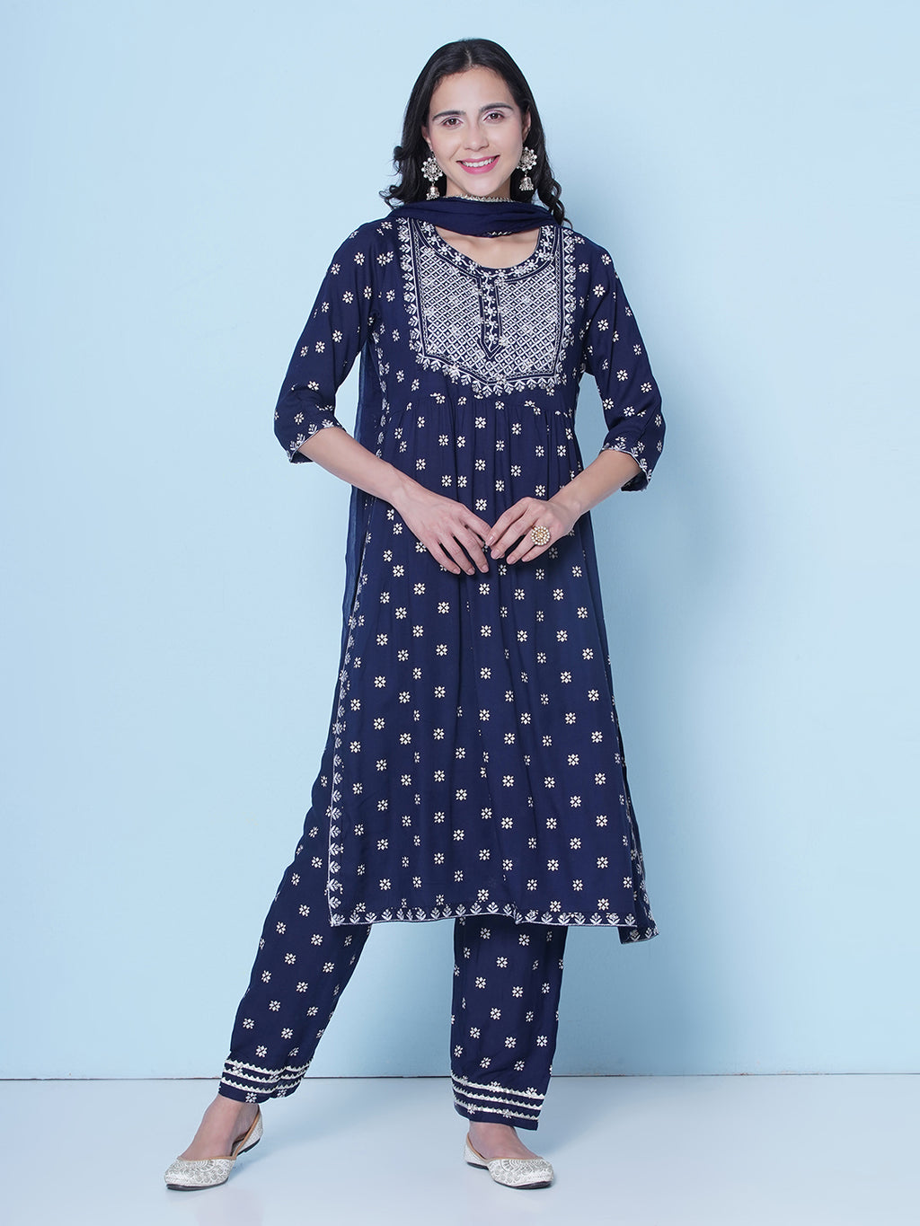 Foil Work Suit - Navy Blue