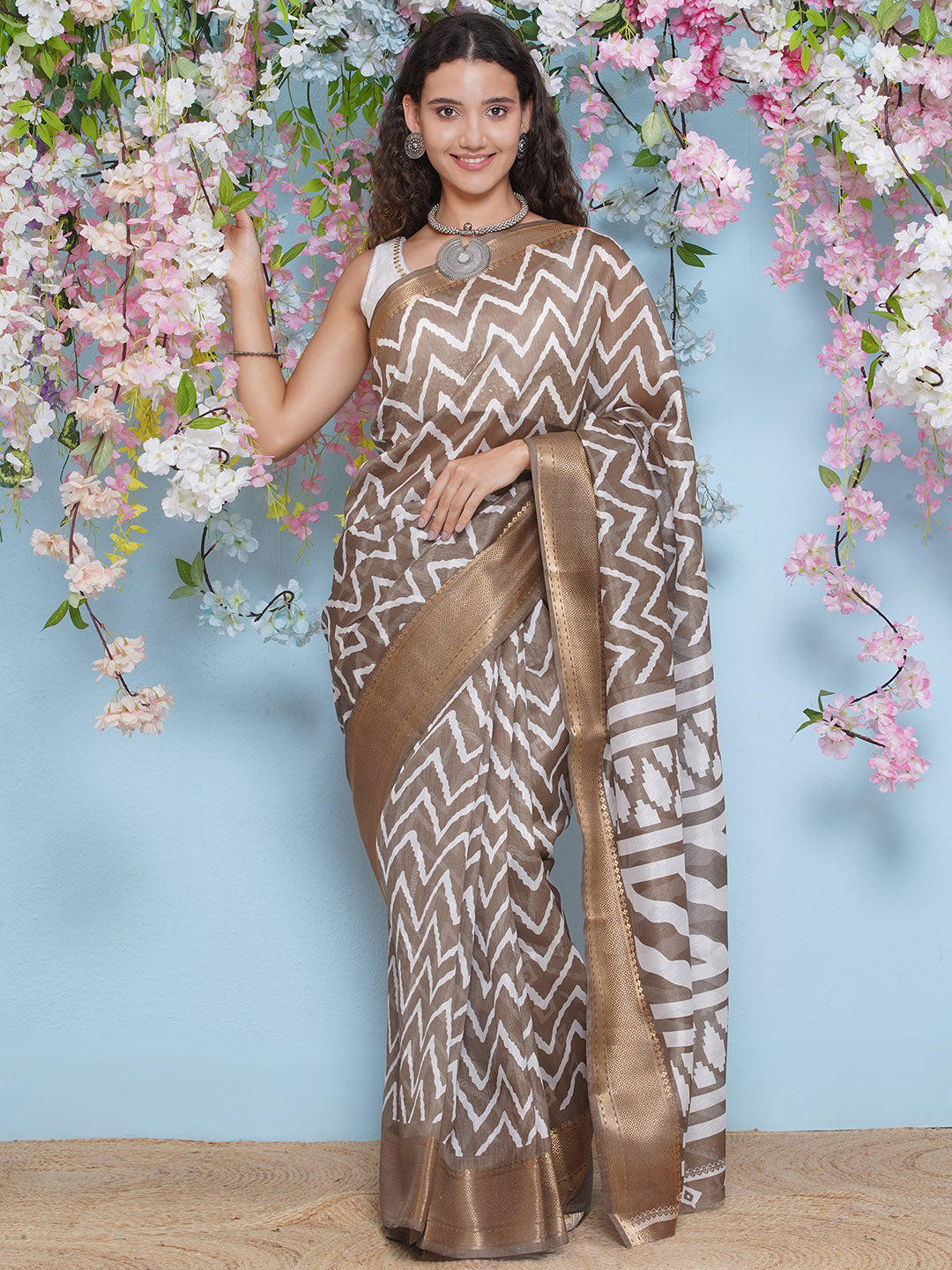 Cotton Silk Saree with Unstitched Blouse