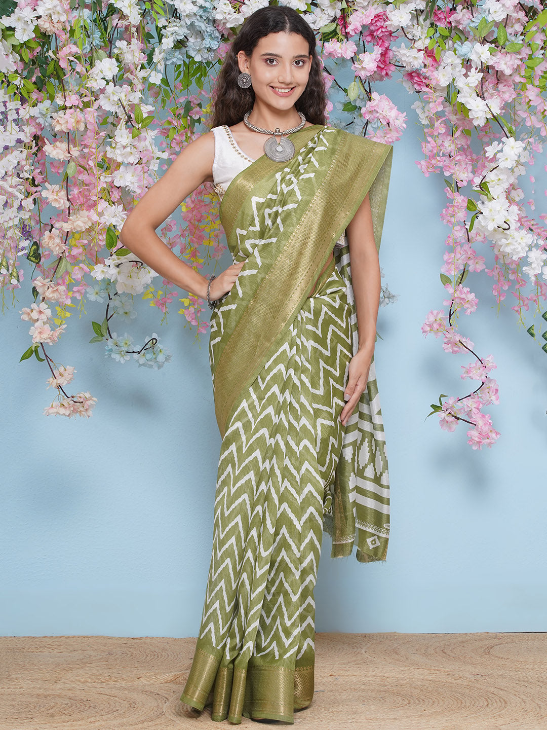 Banarasi Silk Saree with Unstitched Blouse