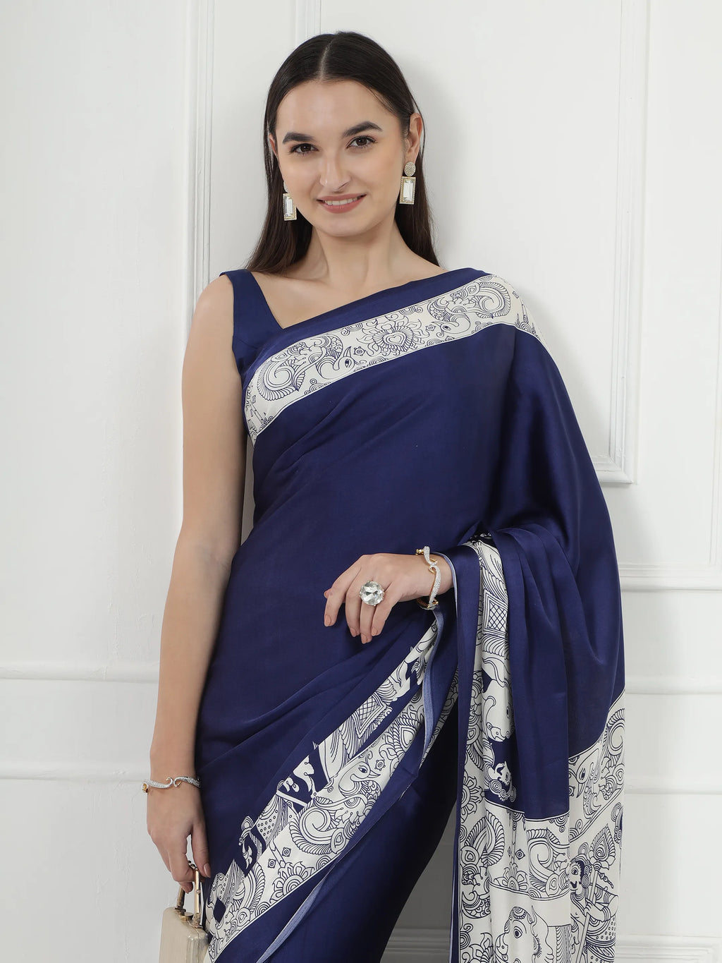 Kalamkari Darbar - Royal Blue