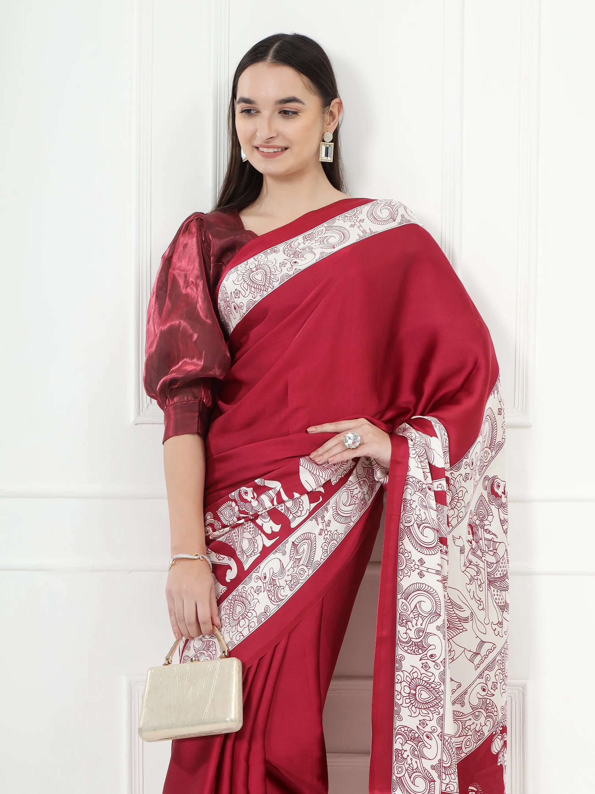 Kalamkari Darbar - Maroon