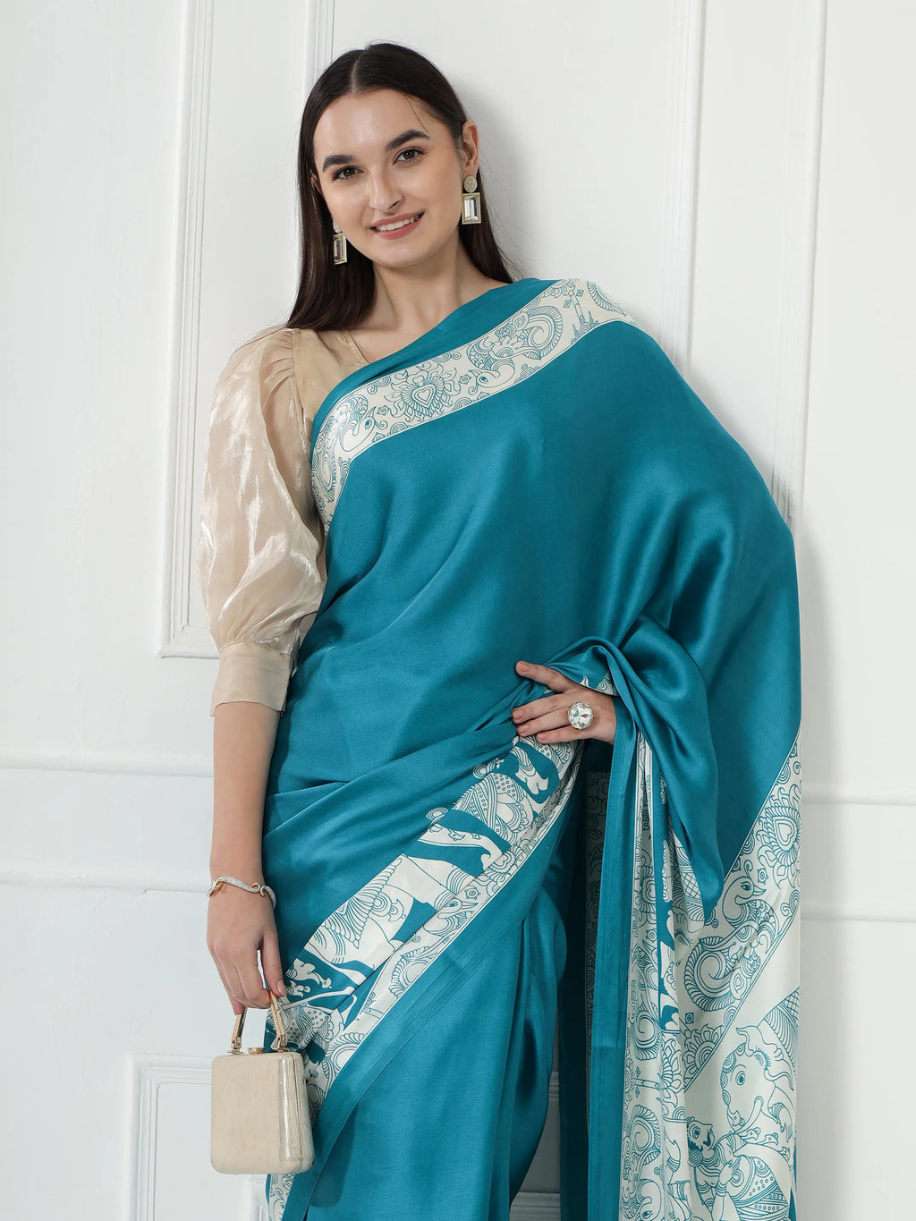 Kalamkari Darbar - Turquoise