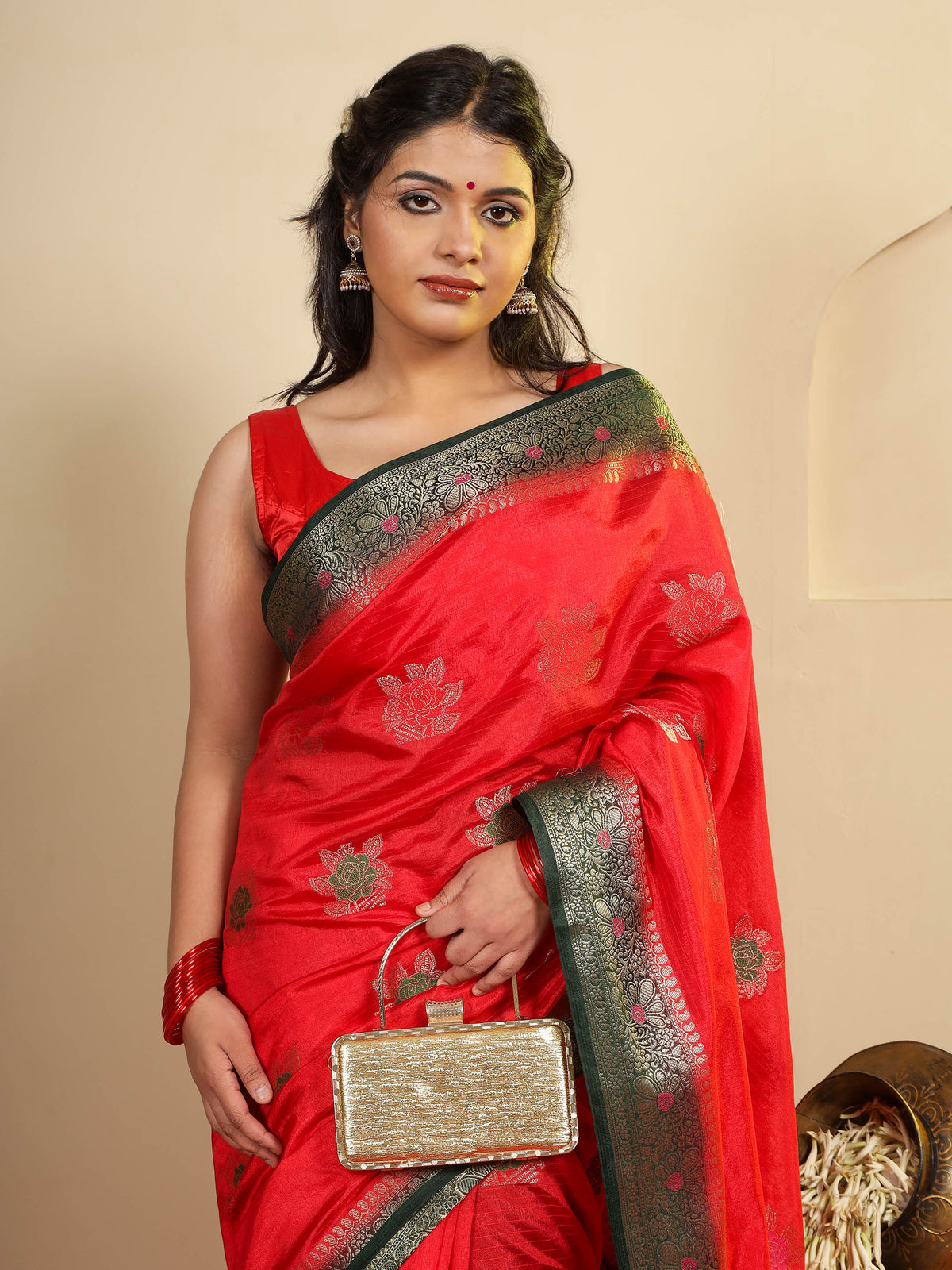 Mallika - Red & Green