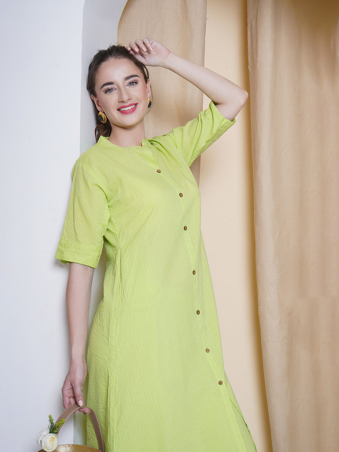 Rayon Co-Ord Set - Light Green