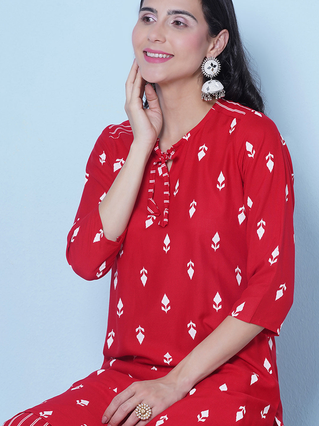 Kurti & Pant Set - Red