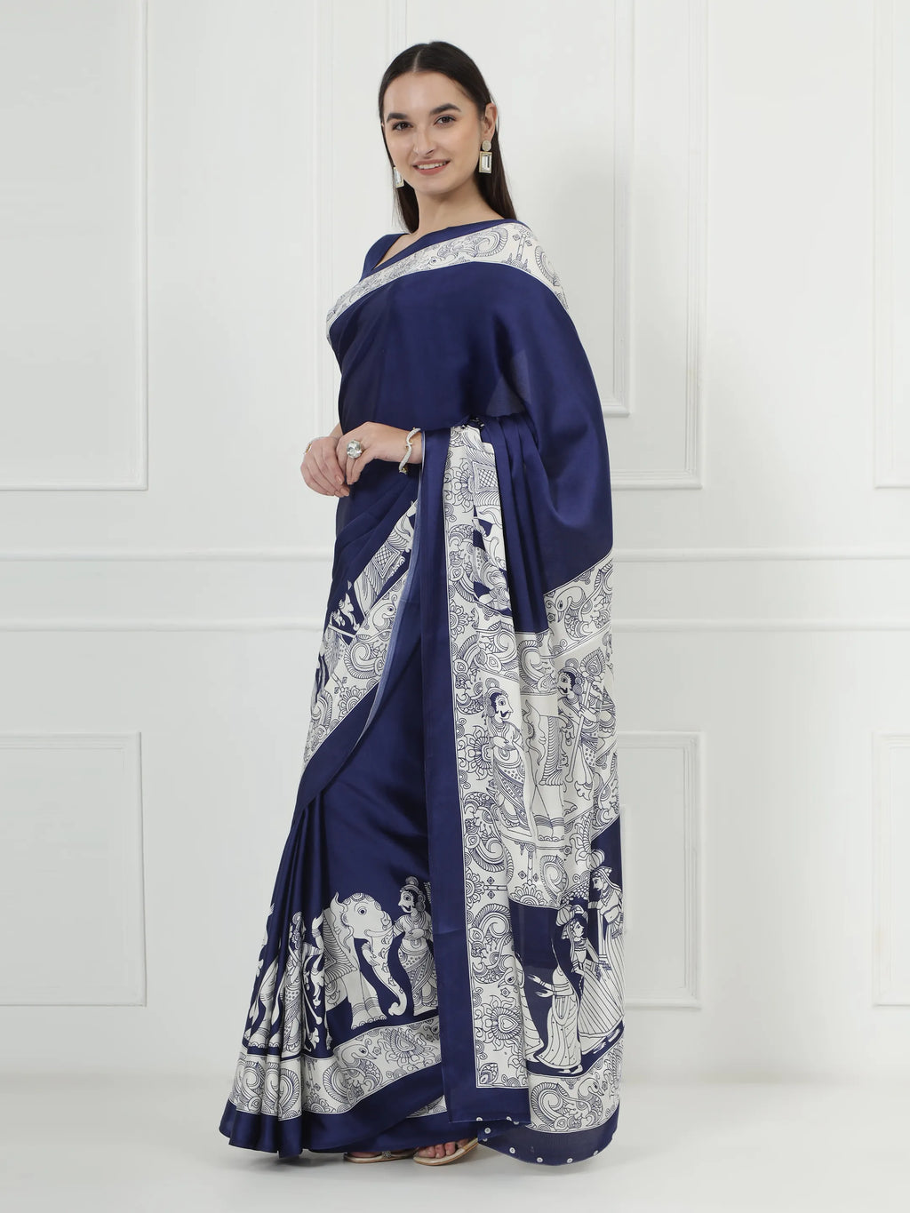 Kalamkari Darbar - Royal Blue