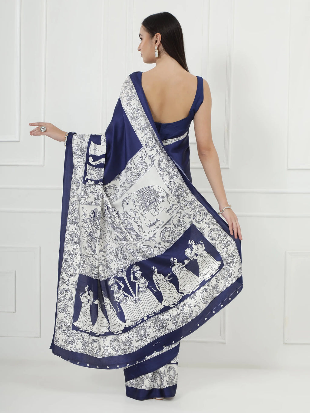 Kalamkari Darbar - Royal Blue