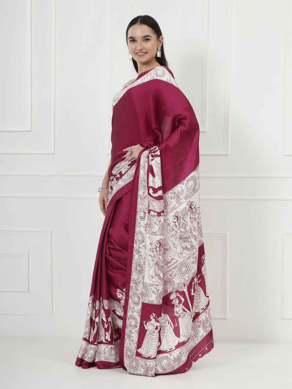 Kalamkari Darbar - Magenta