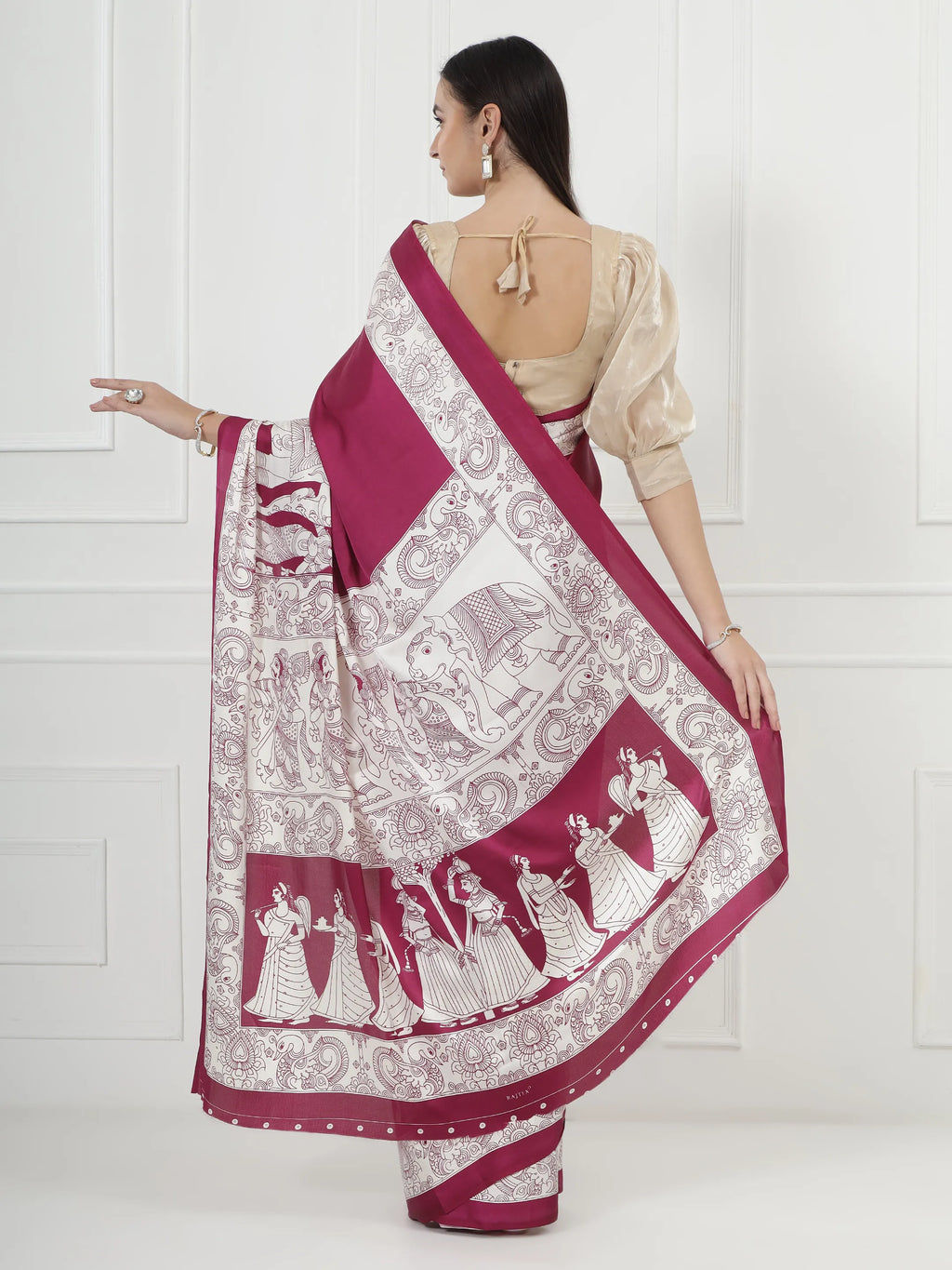 Kalamkari Darbar - Magenta