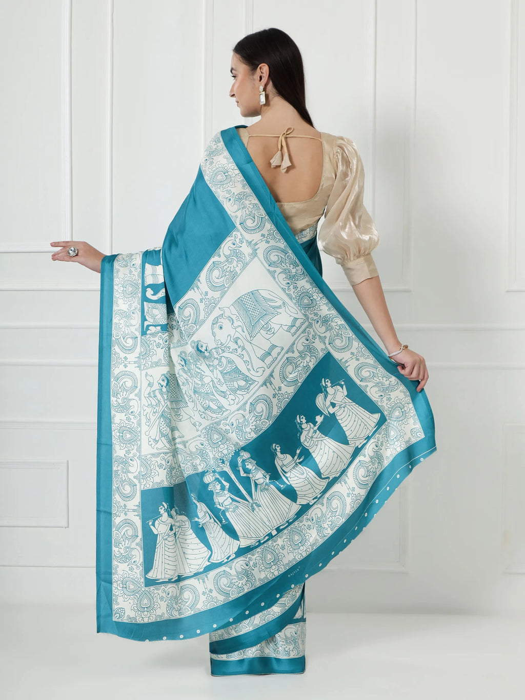 Kalamkari Darbar - Turquoise