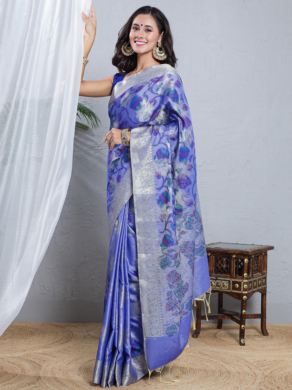 Banarasi Woven Silk Saree - Orchid