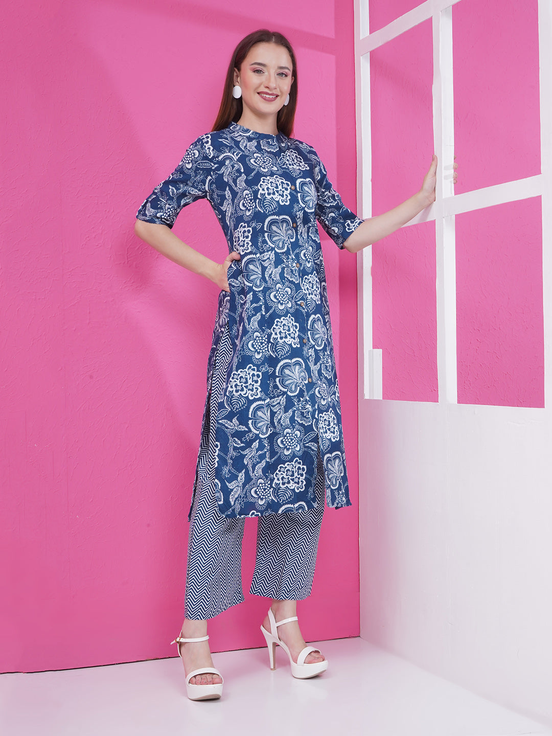 Floral Co-Ord Set - Blue