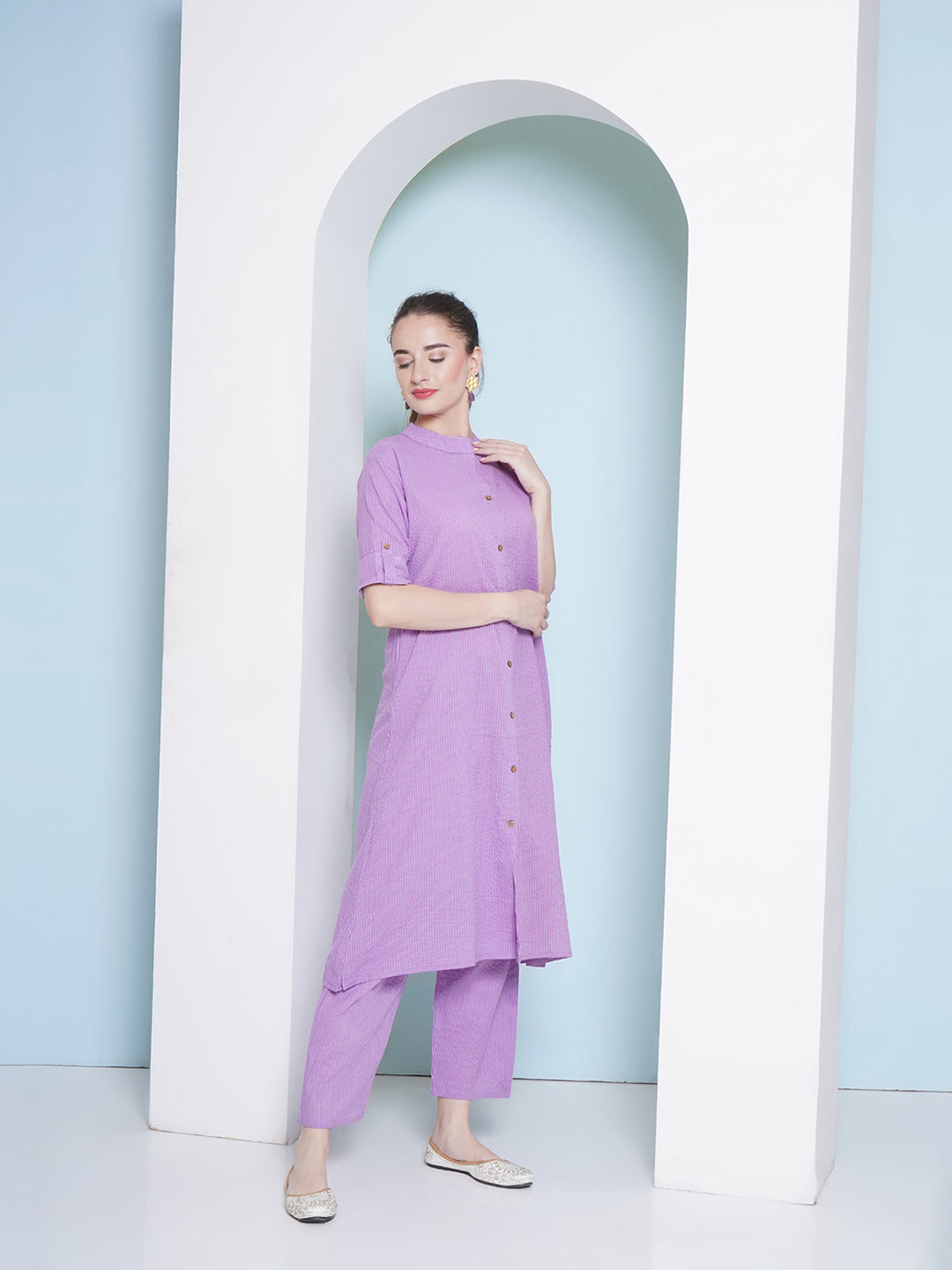 Rayon Co-Ord Set - Lavender