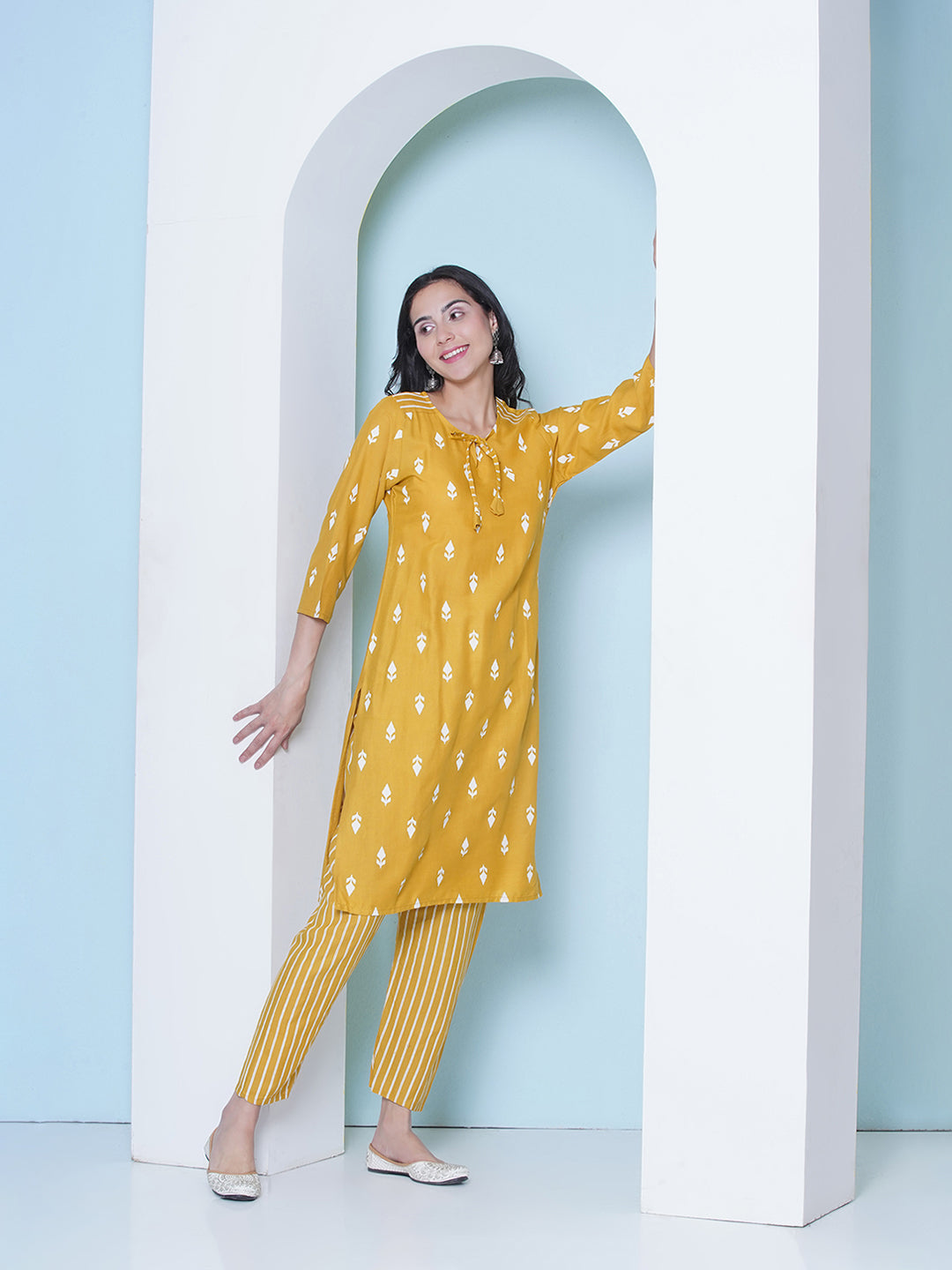 Kurti & Pant Set - Yellow