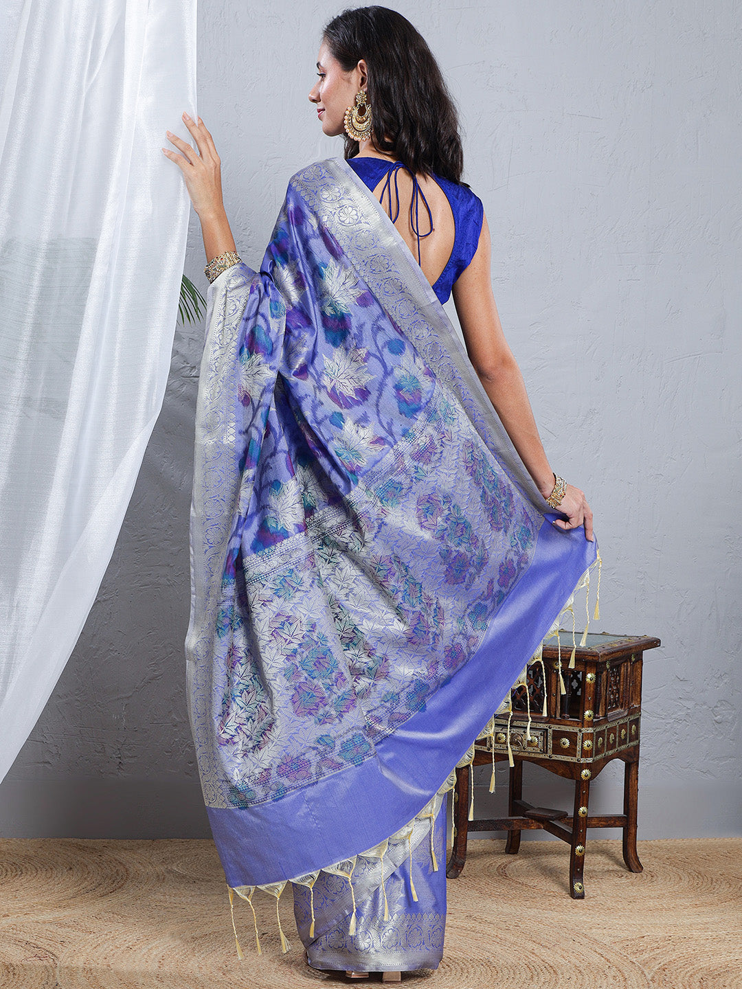 Banarasi Woven Silk Saree - Orchid