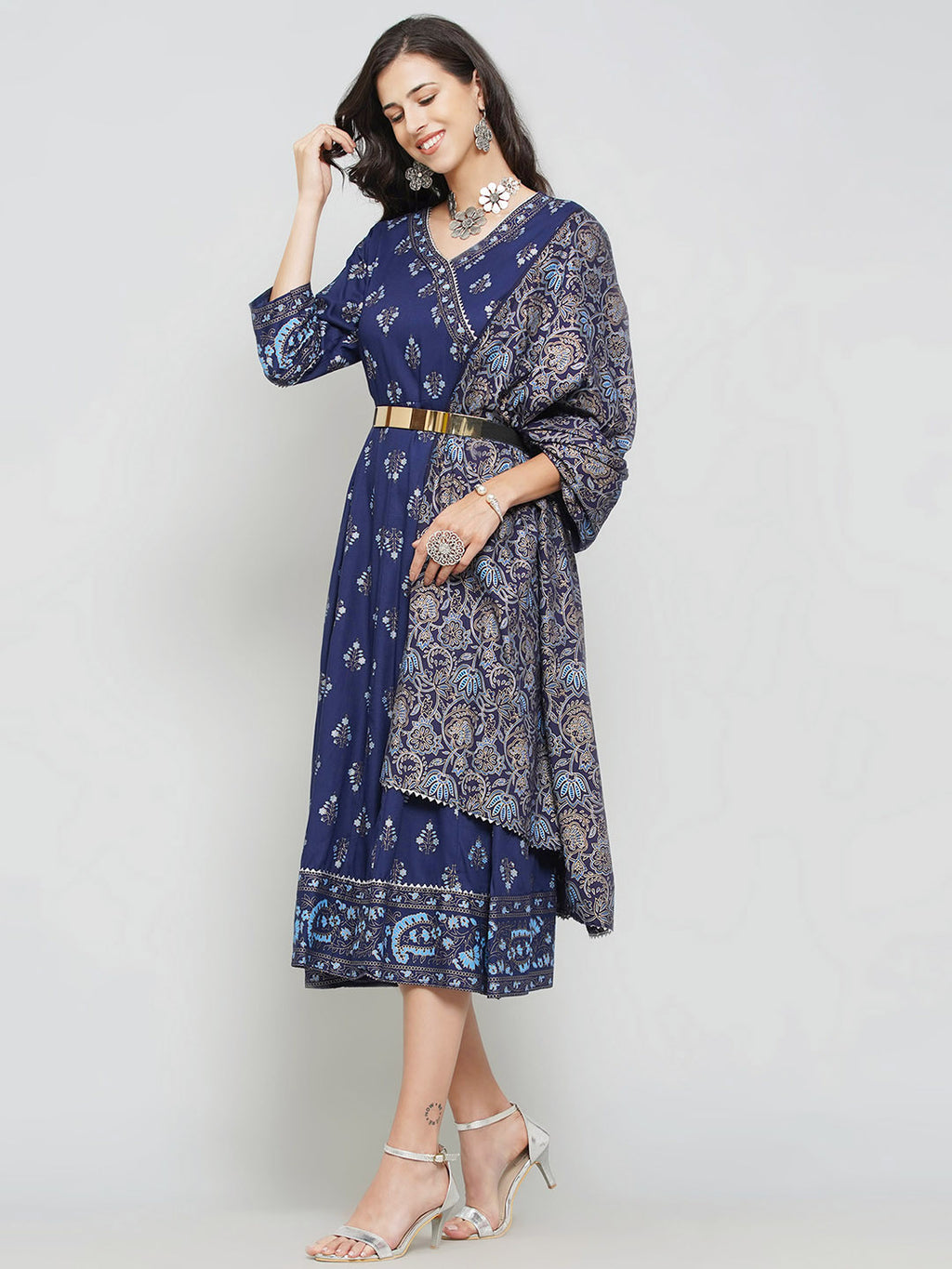 A-Line Kota Doria Kurta