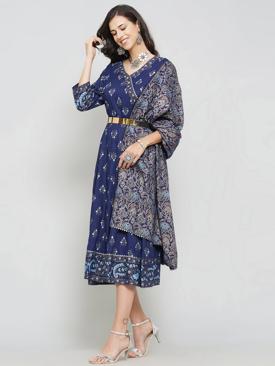 A-Line Kota Doria Kurta