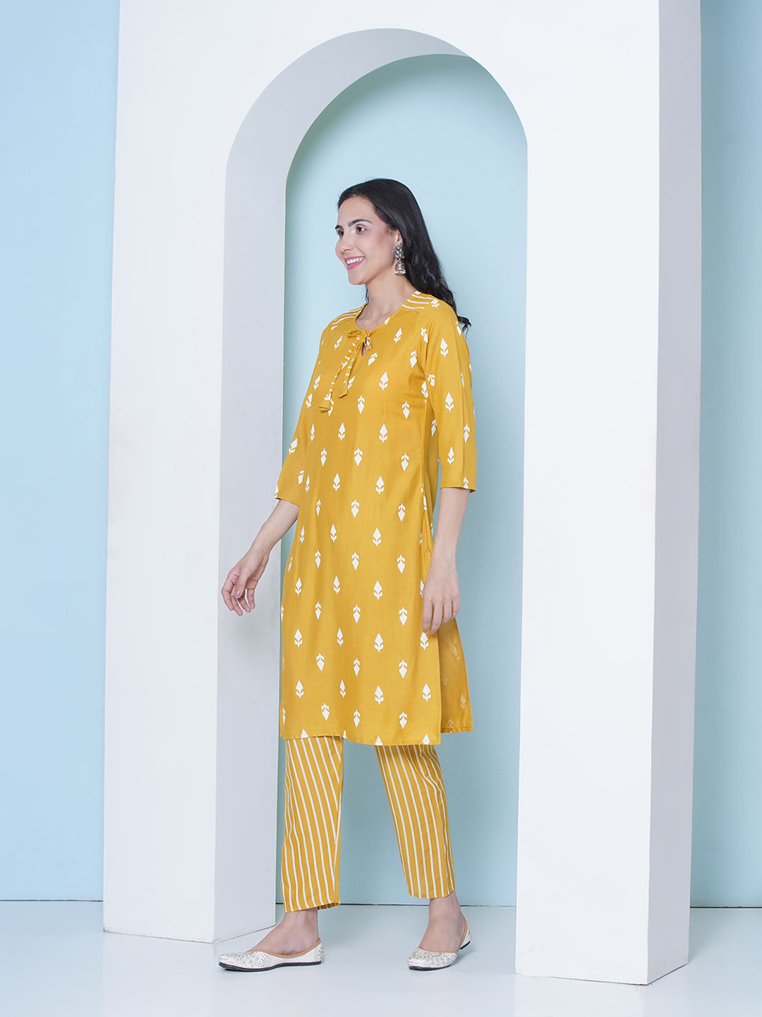 Kurti & Pant Set - Yellow