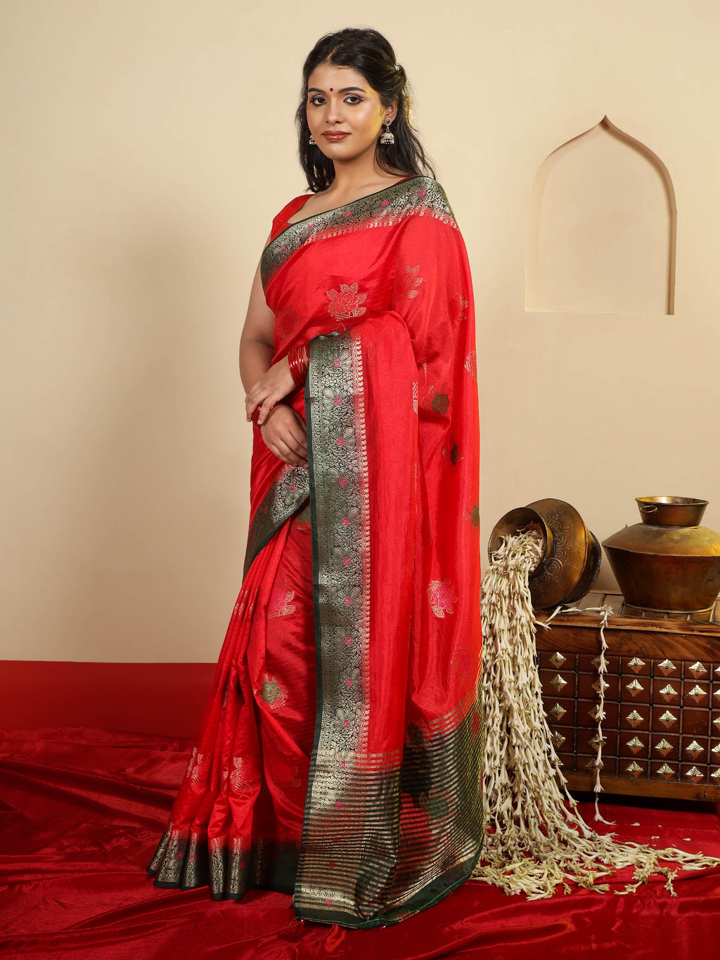 Mallika - Red & Green