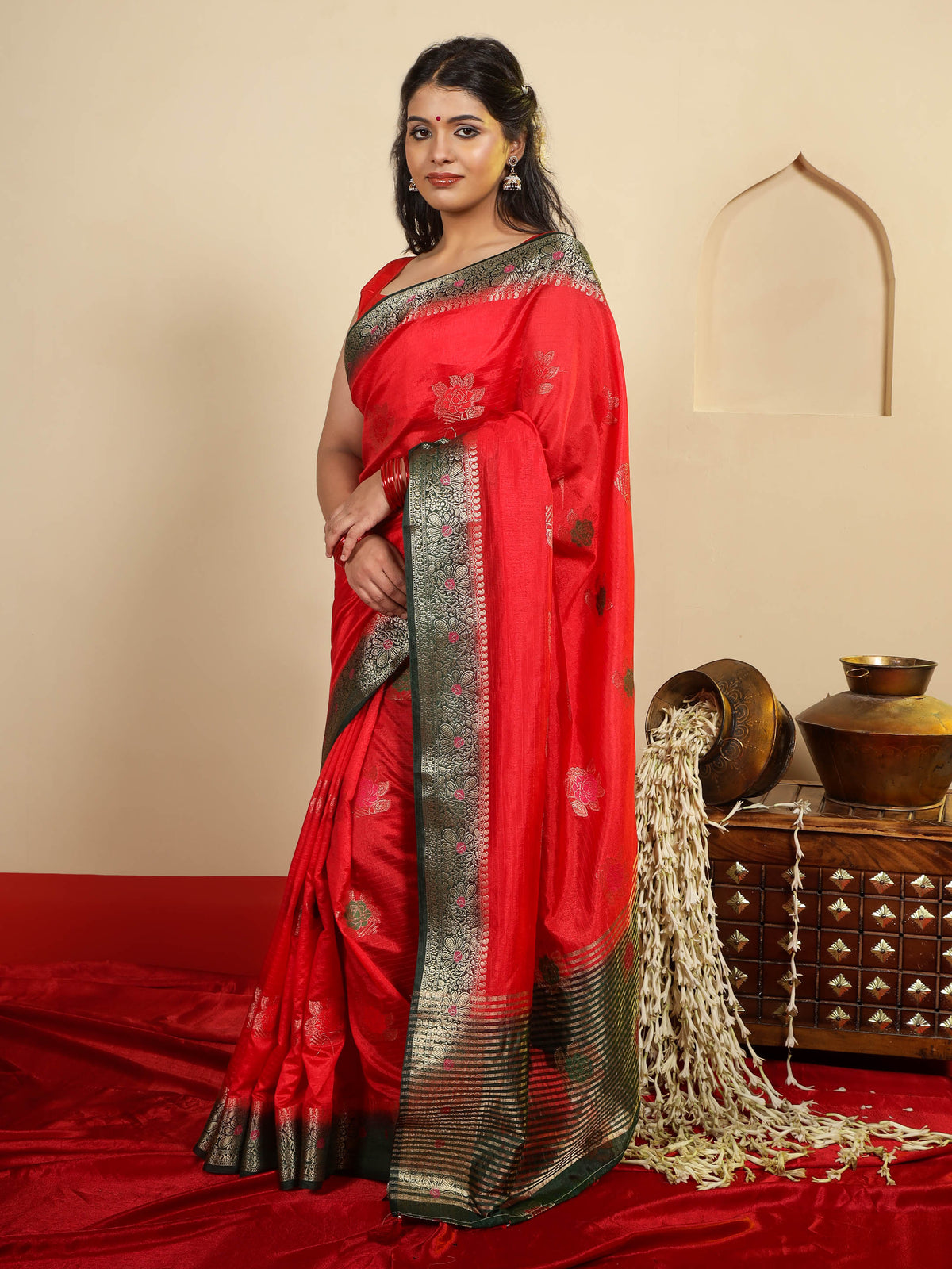 Mallika - Red & Green