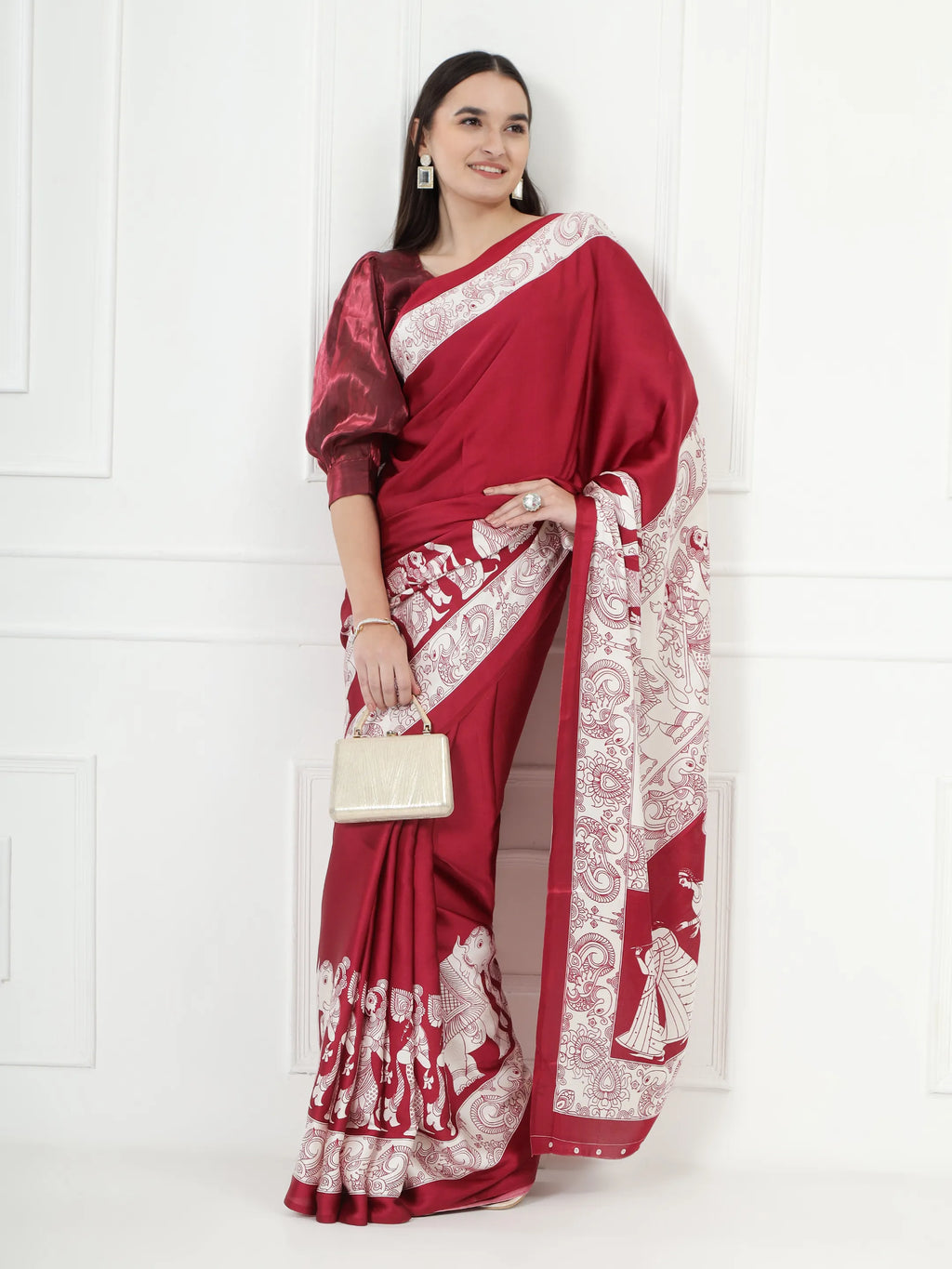 Kalamkari Darbar - Maroon