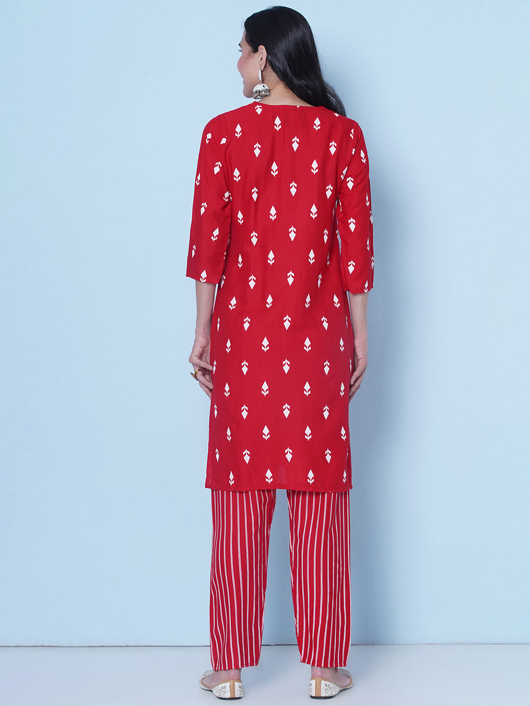 Kurti & Pant Set - Red