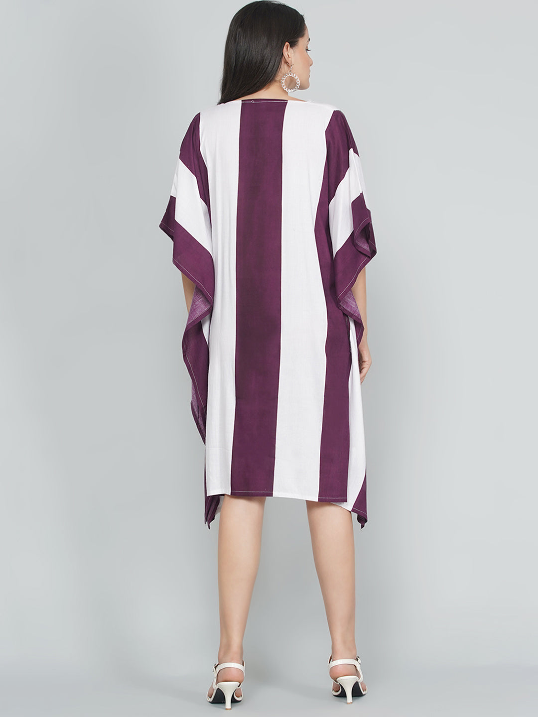 Cotton Kaftan with Mirrorwork