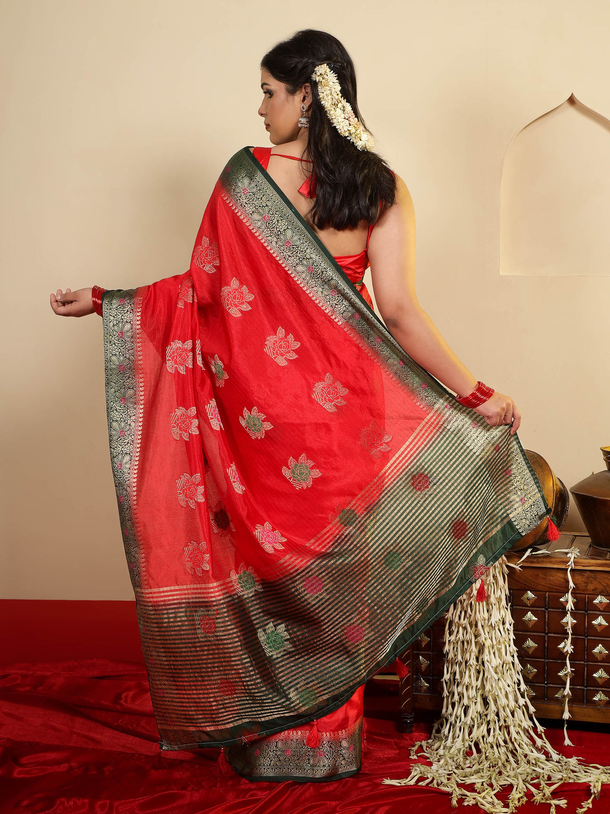 Mallika - Red & Green