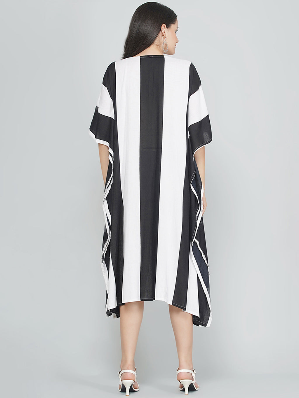 Cotton Kaftan with Mirrorwork