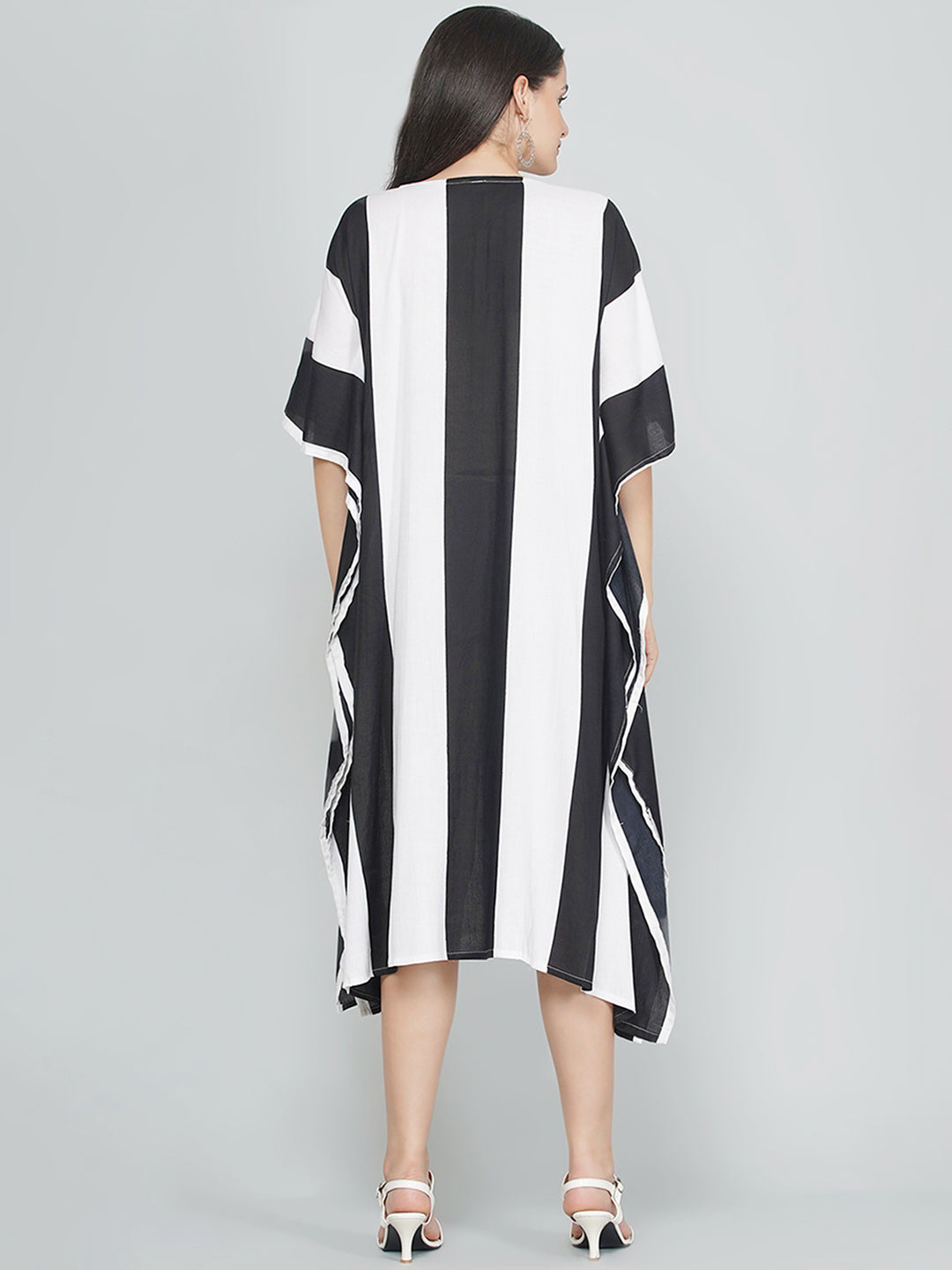 Cotton Kaftan with Mirrorwork