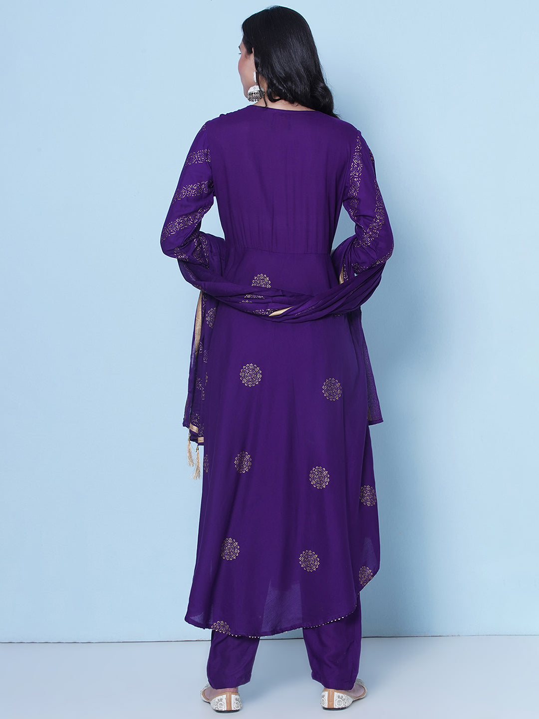 Angrakha Suit - Violet