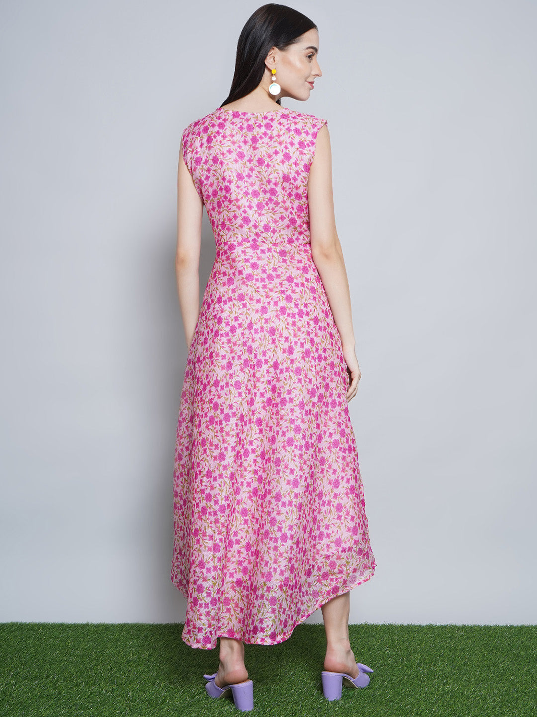 Floral Kota Doria Dress