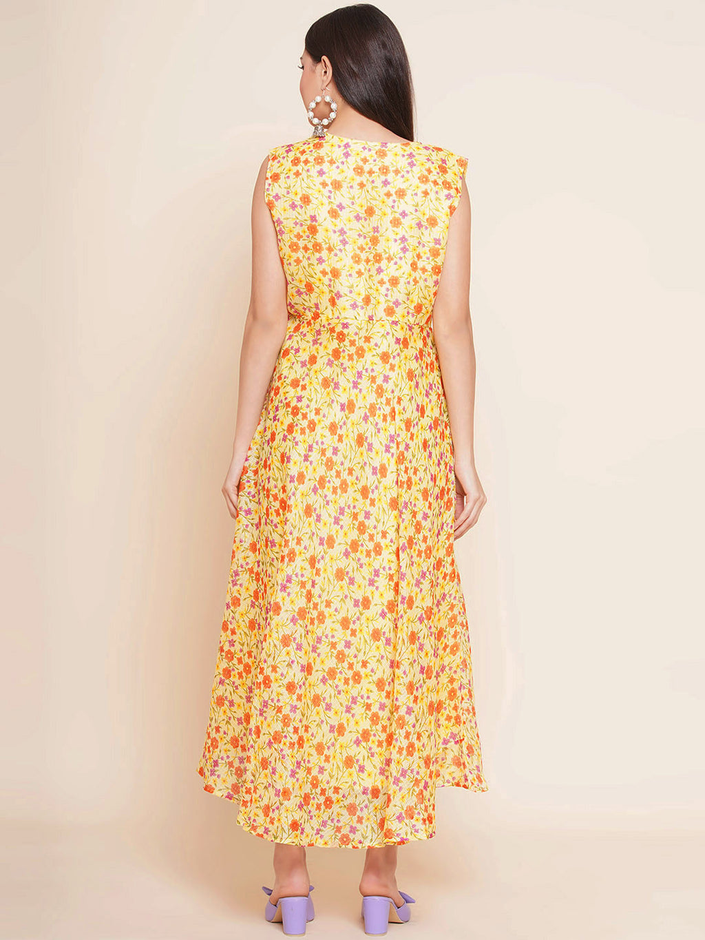 Floral Kota Doria Dress