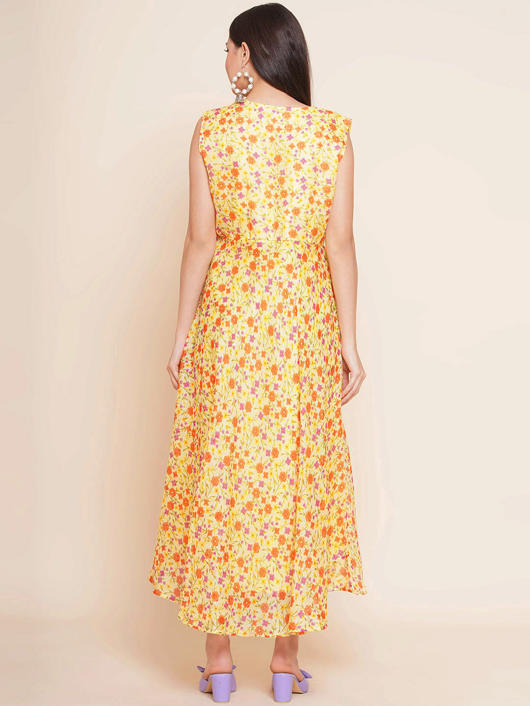 Floral Kota Doria Dress