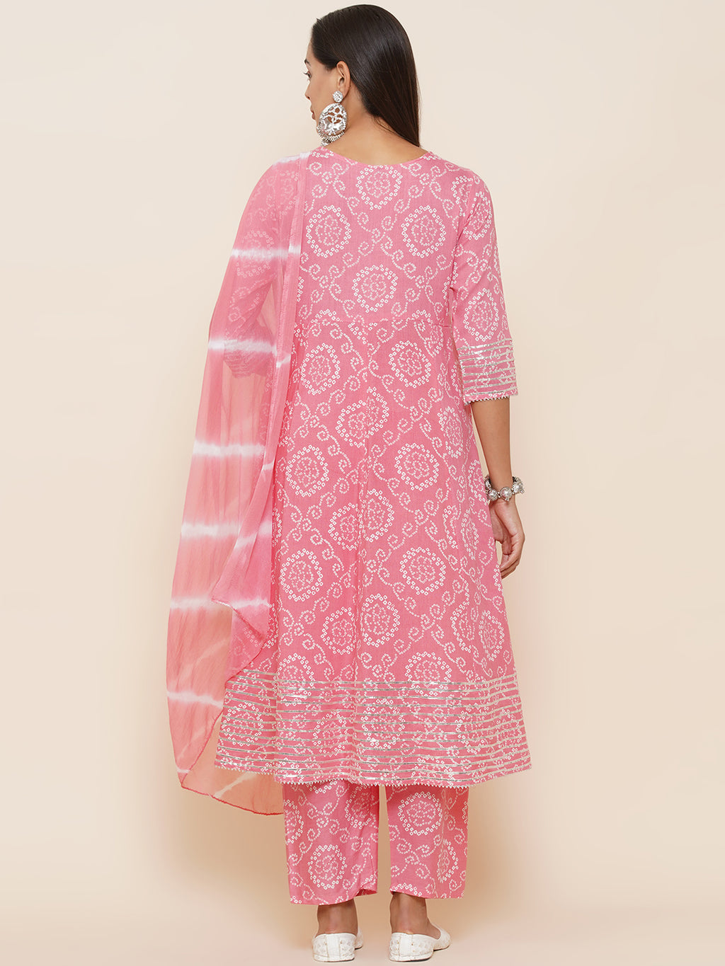 Gota Patti Mirrorwork Suit Set - Baby Pink