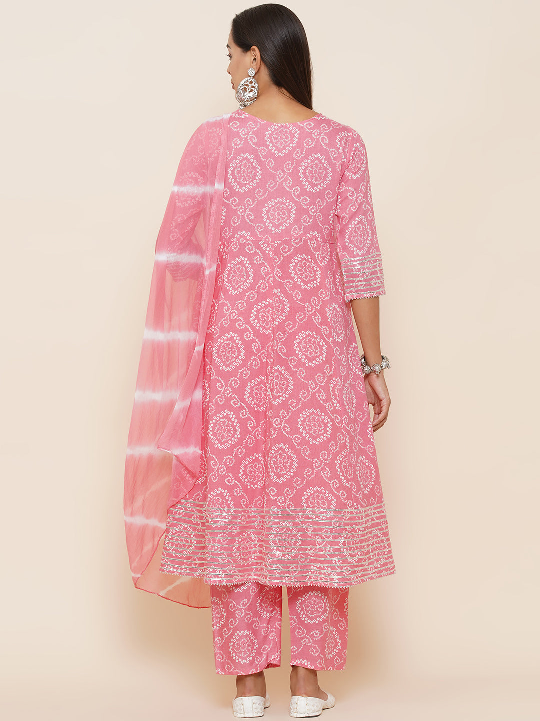 Gota Patti Mirrorwork Suit Set - Baby Pink
