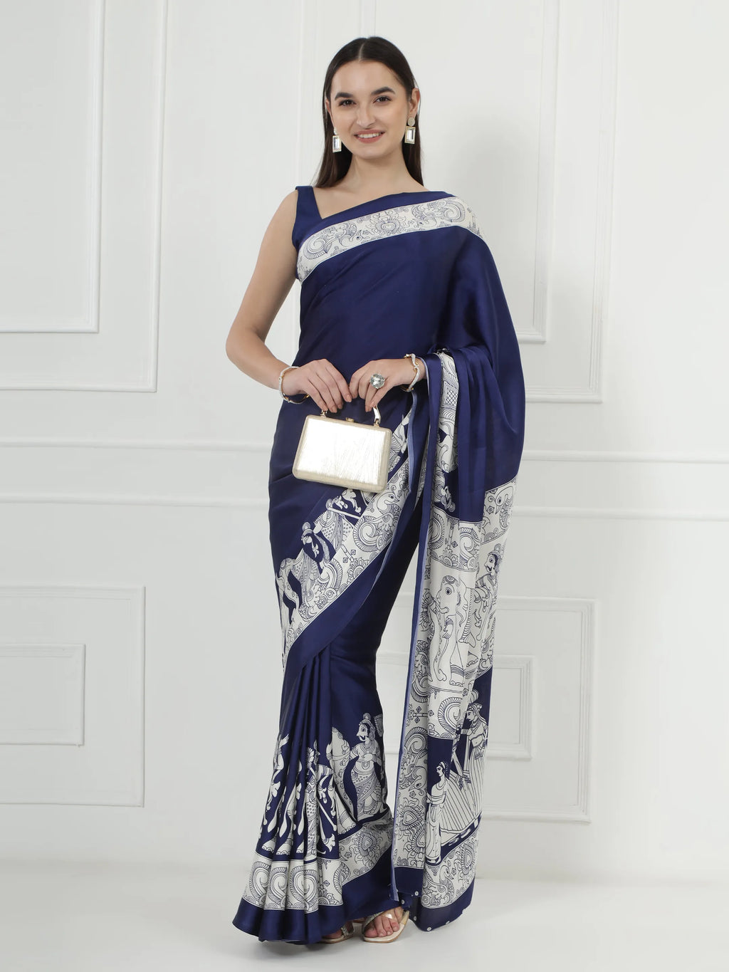 Kalamkari Darbar - Royal Blue