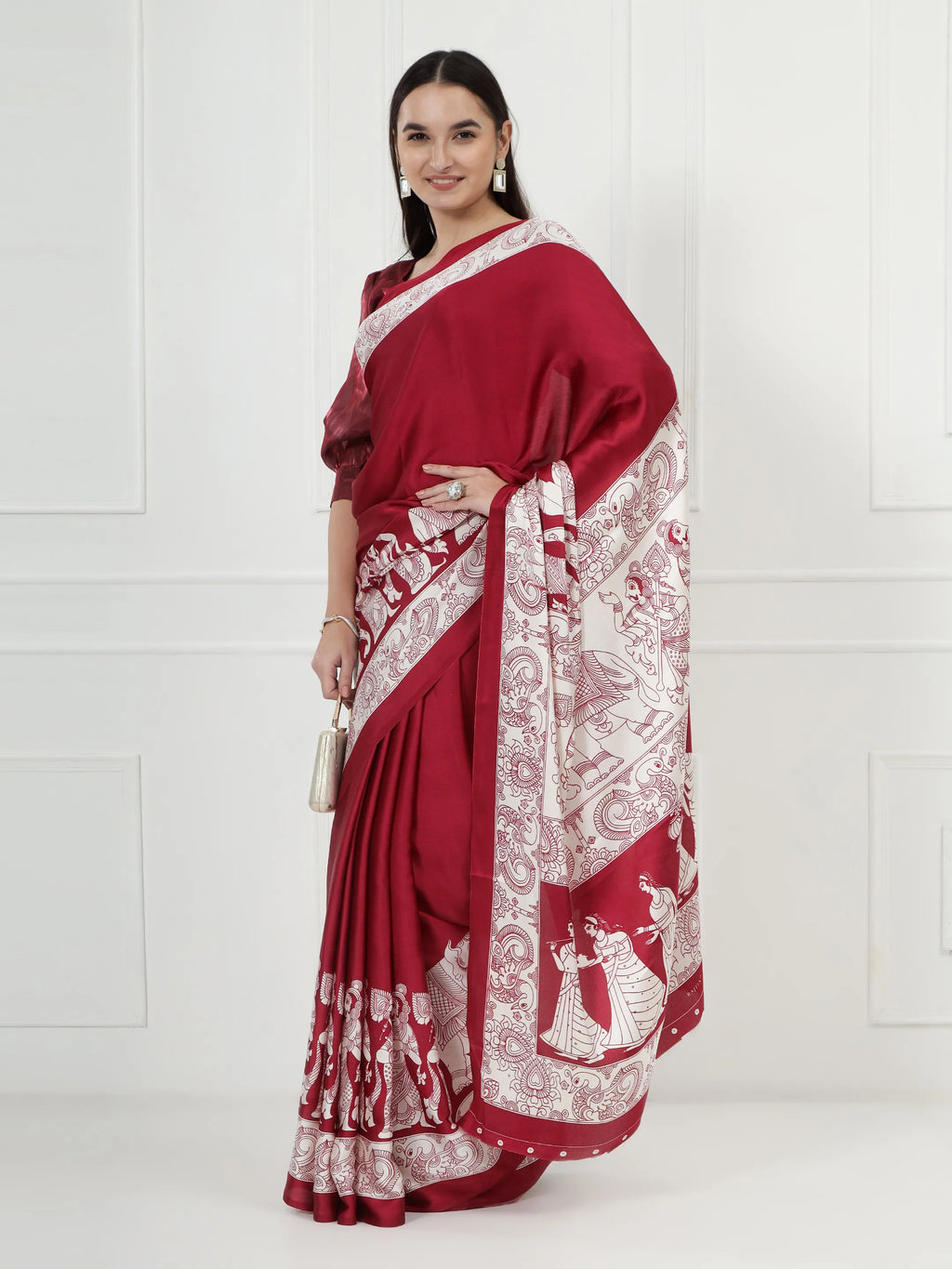 Kalamkari Darbar - Maroon