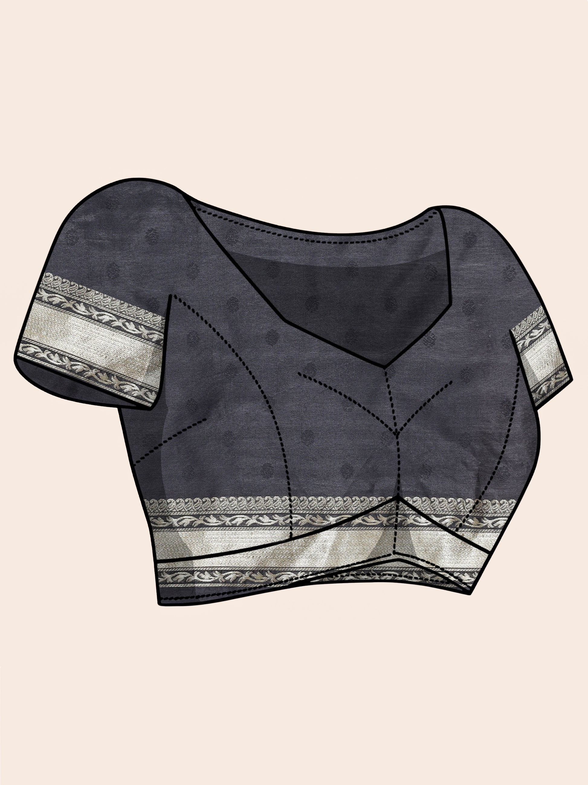 Banarasi Woven Silk Saree - Midnight Black