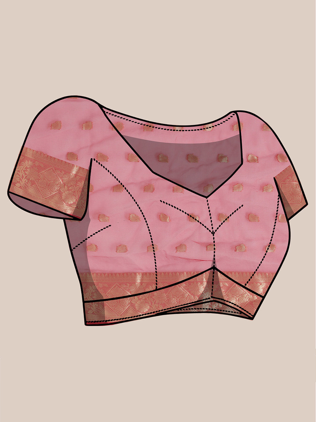 Banarasi Woven Organza Saree - Flamingo Pink
