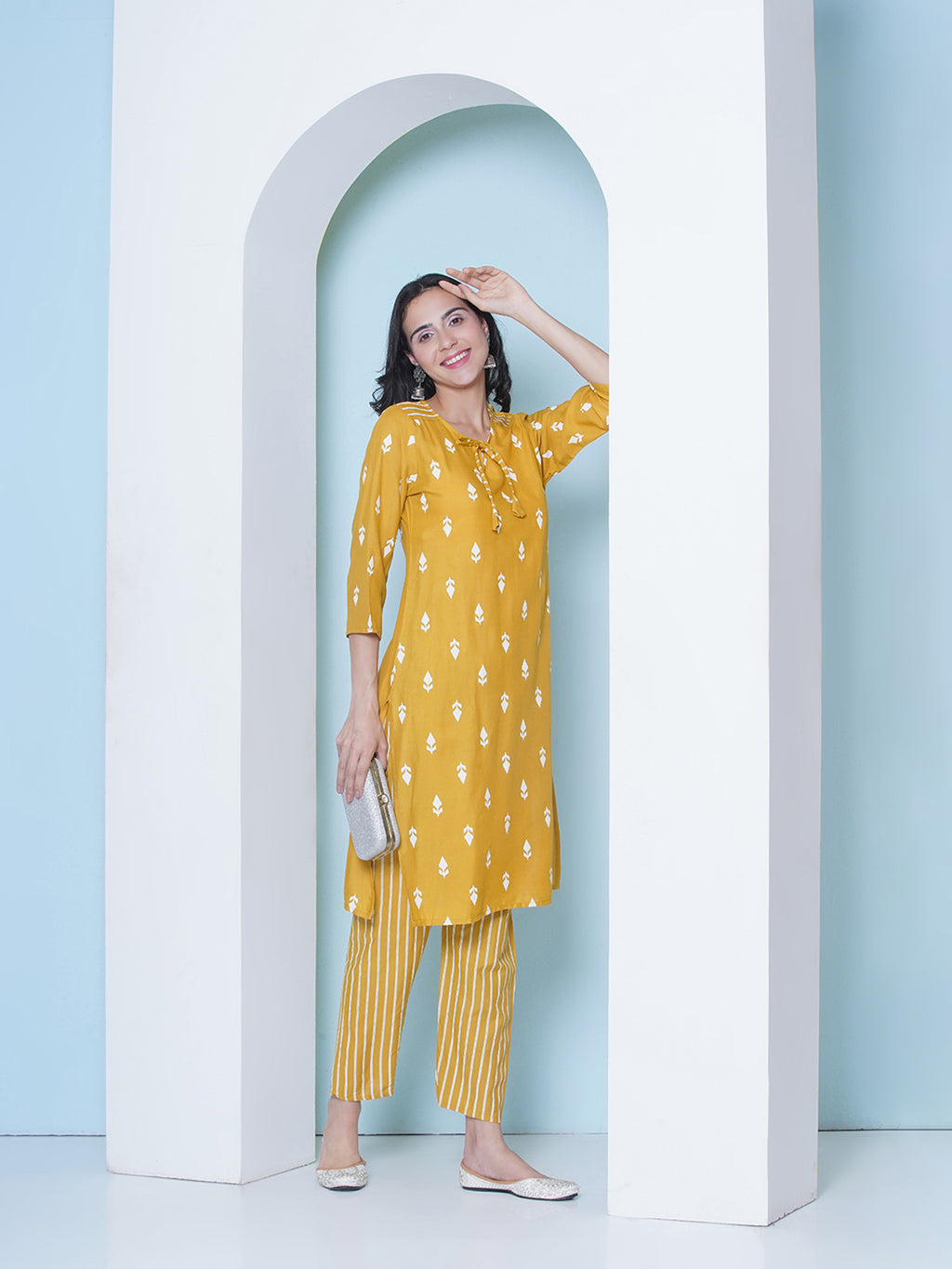 Kurti & Pant Set - Yellow