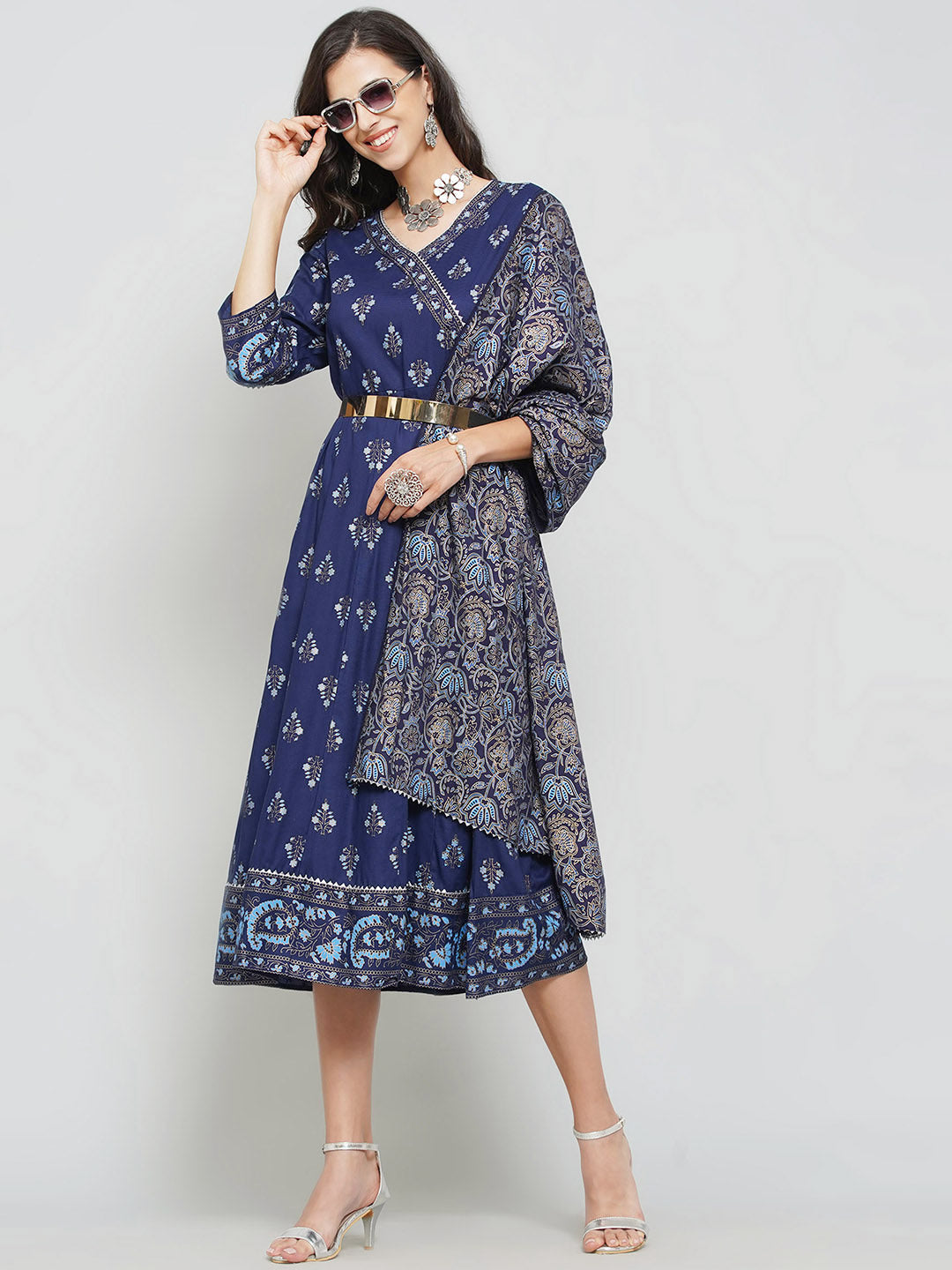 A-Line Kota Doria Kurta