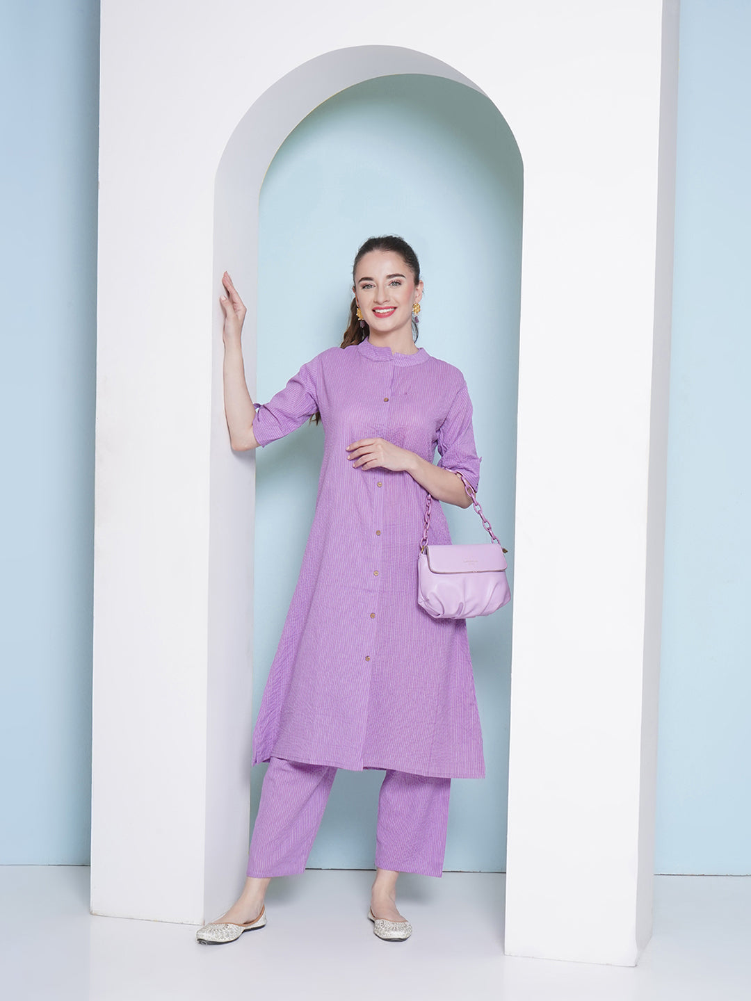 Rayon Co-Ord Set - Lavender