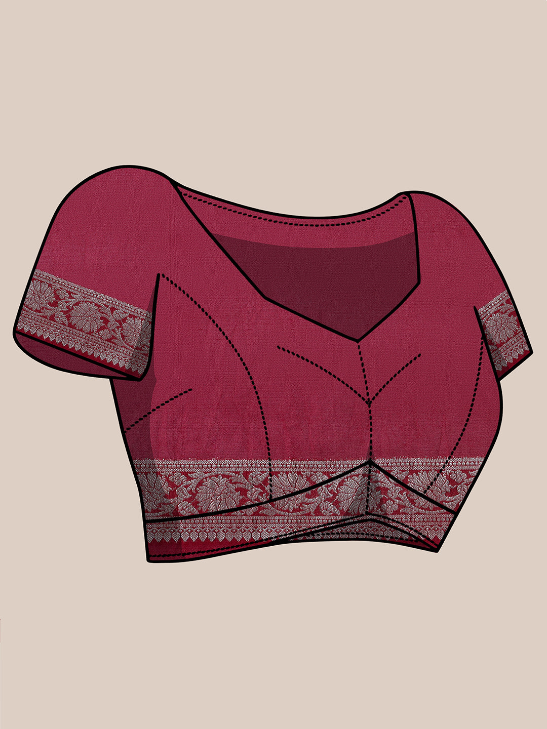 Banarasi Silk Meena Jaal Weave Saree - Maroon